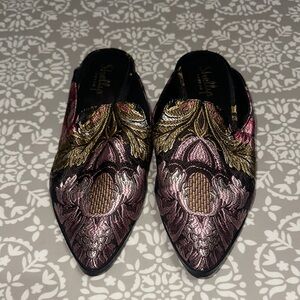 Shelly’s London Cantara Embroidered Mules